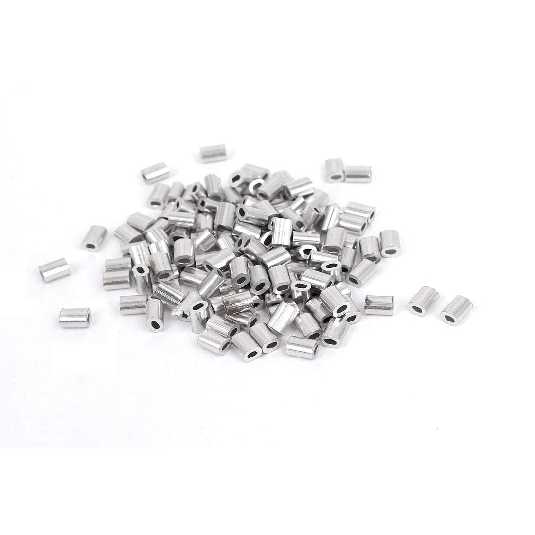 Aluminum Sleeves Clip Fittings Loop Sleeve 1 mm Wire Rope Cable Crimps (Silver Tone) -100 Pieces/Pack (B07KMZB6WK) Amazon Price History, Amazon Price Tracker