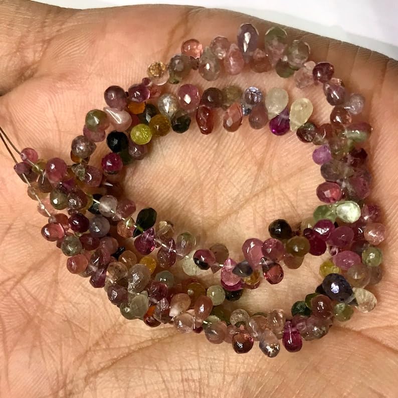 Tourmaline naturelle en larme 3-4mm pour créer vos bijoux d'été