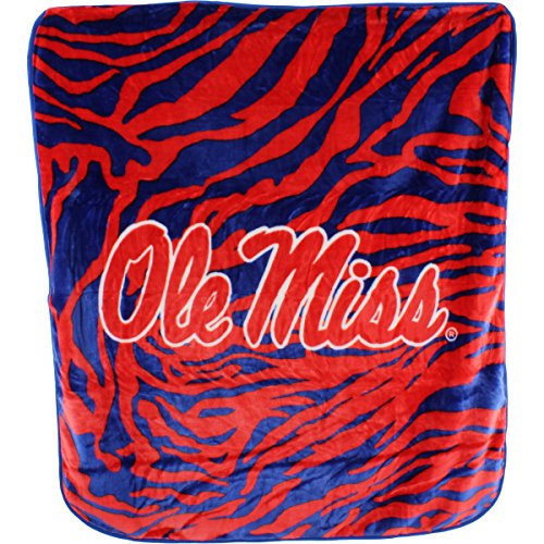 College Covers Ole Miss Rebels Raschel Throw Blanket, 60 in by 50 in