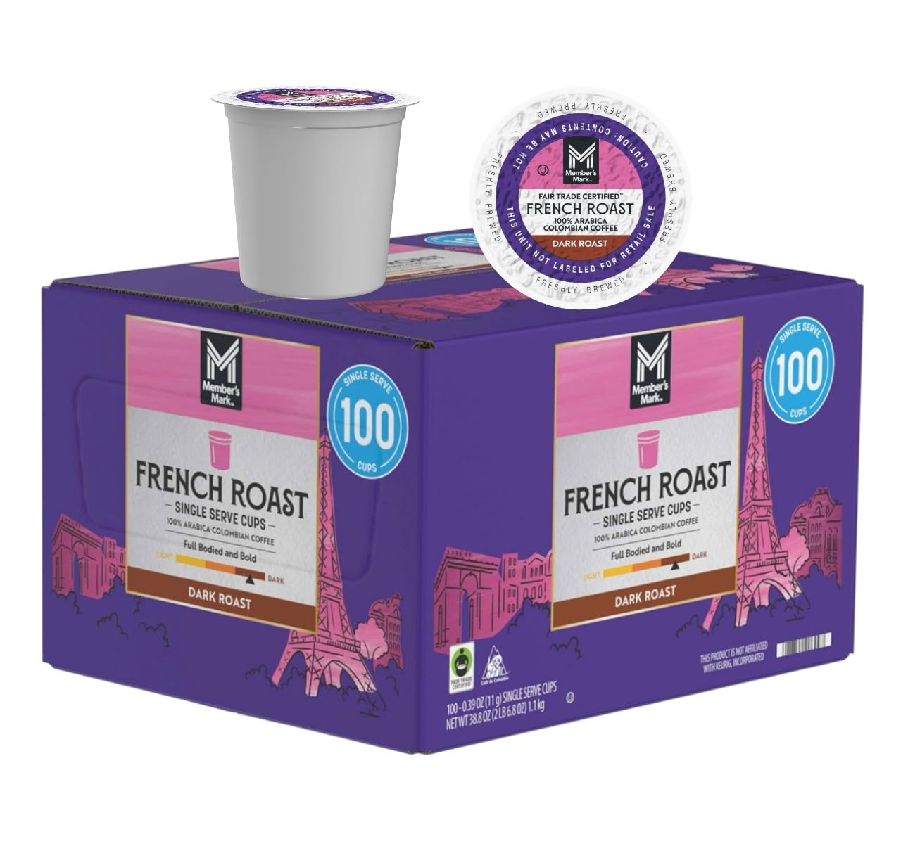 Amazon.com: Member Mark Dark Roast Coffee Pods, French, 100 ct