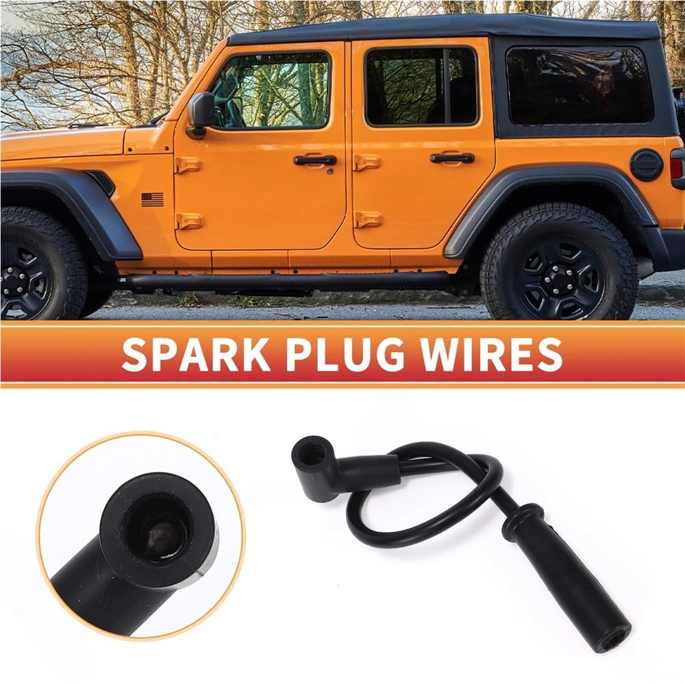 cables bujías coche Para Jeep para Cherokee para Comanche L4 2.5L | 5017058AA Cable de bujía Cable de bobina de encendido