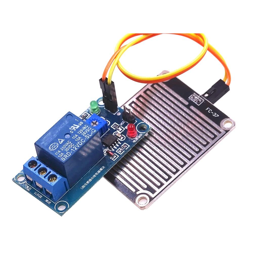 10pcs/lot DC 12V Rain Water Sensor Module + Relay Control Module for Arduino Robot kit