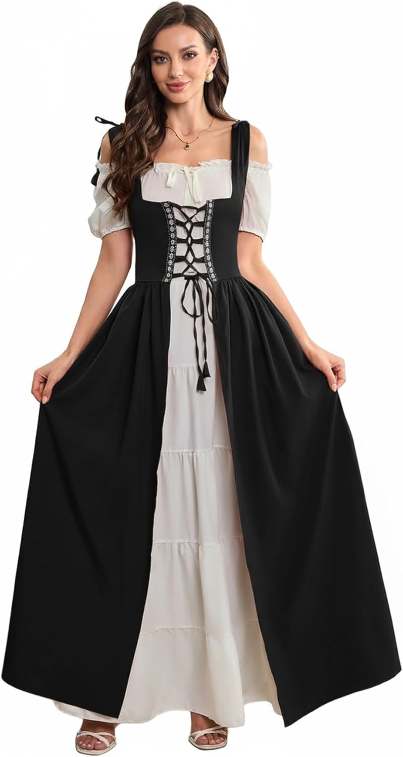 Abaowedding Renaissance Costume Women Medieval Dress Renaissance Pirate Irish Ren Faire Dresses - Image 2
