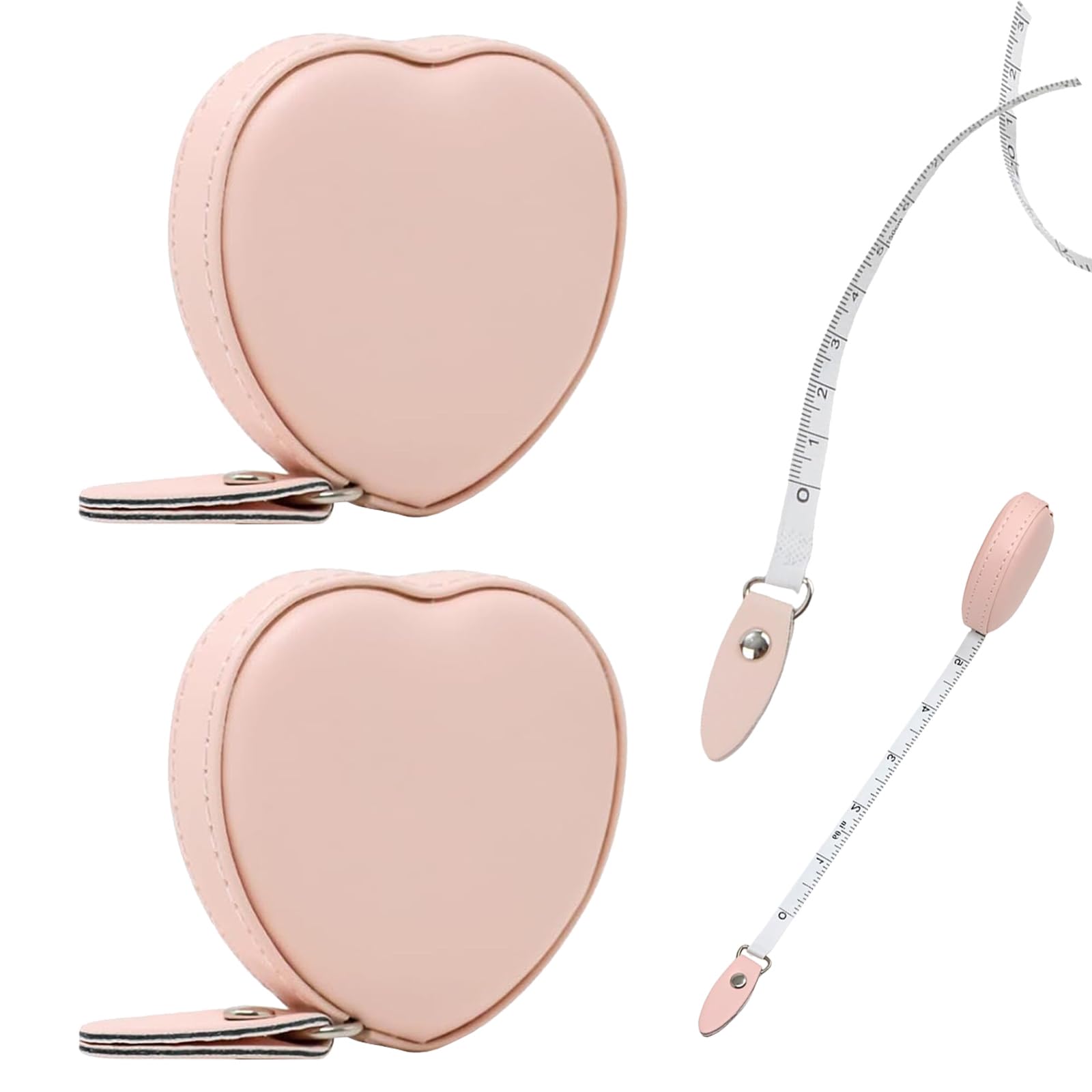 Pink Tape Measure, 2 Pack Retractable Sewing Measuring Tapes