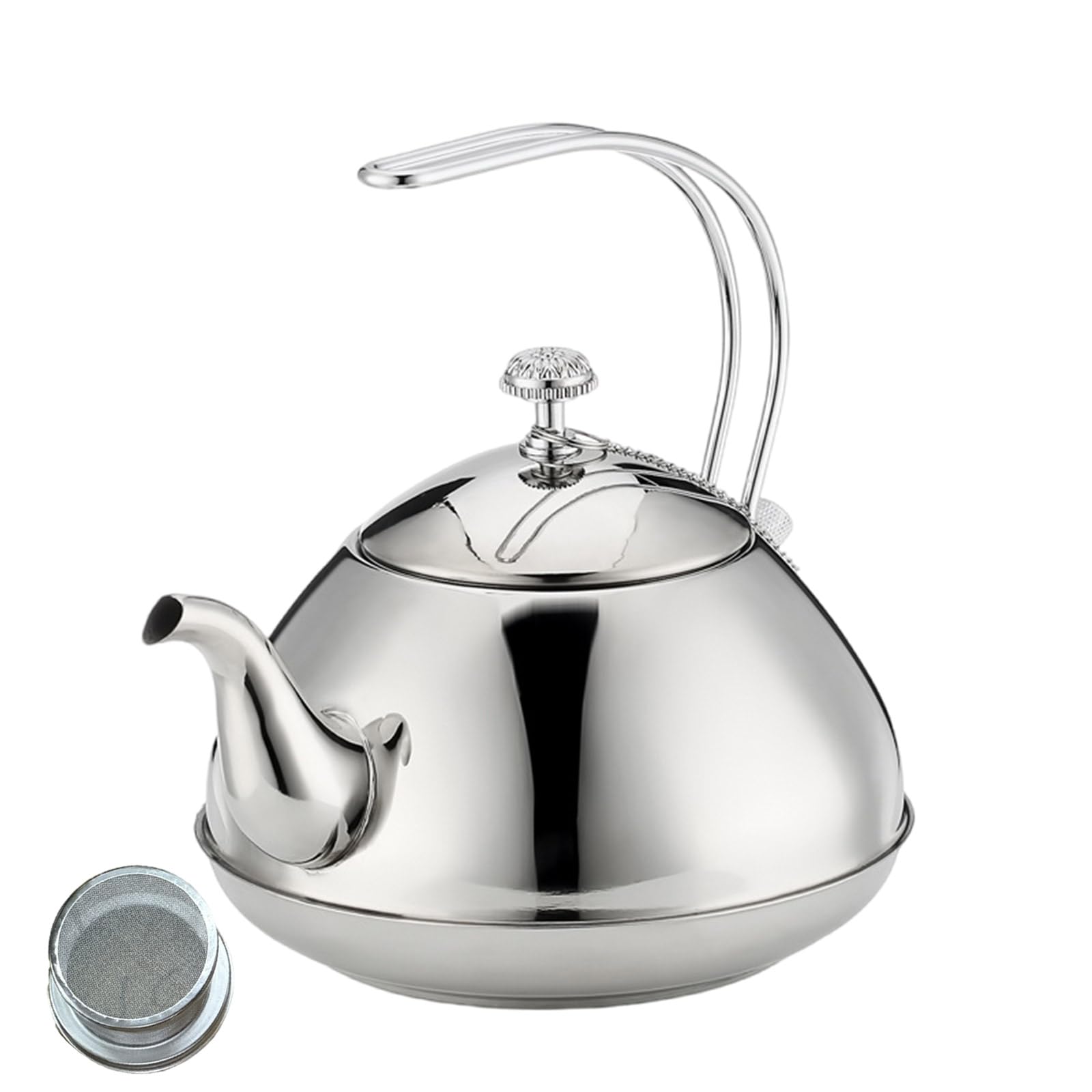 PANGBOER Professional Grades 1.5L Teas Brewing Kettles Flat Base Design Heat Distribution Wide Opening Water Boiler Cooking Water Pots