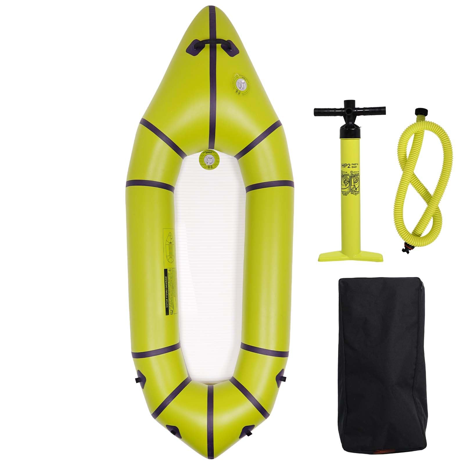PVC Packrafts,1 Person Packraft for Flat Water Rafting Camping Trip/Fishing/Water Adventu…