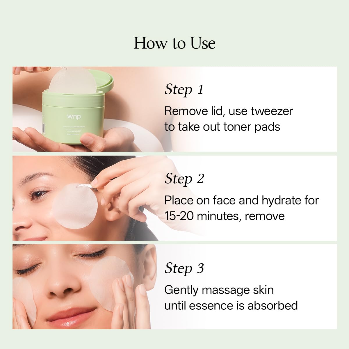 WNP Hyaluronic Acid Exfoliating Wet Pads with Salicylic Acid & Vitamins - Acne, Blackheads, Pores & Dark Spot Treatment - Resurfacing Facial Toner Pads for Radiant Skin - 80pcs - Image 6