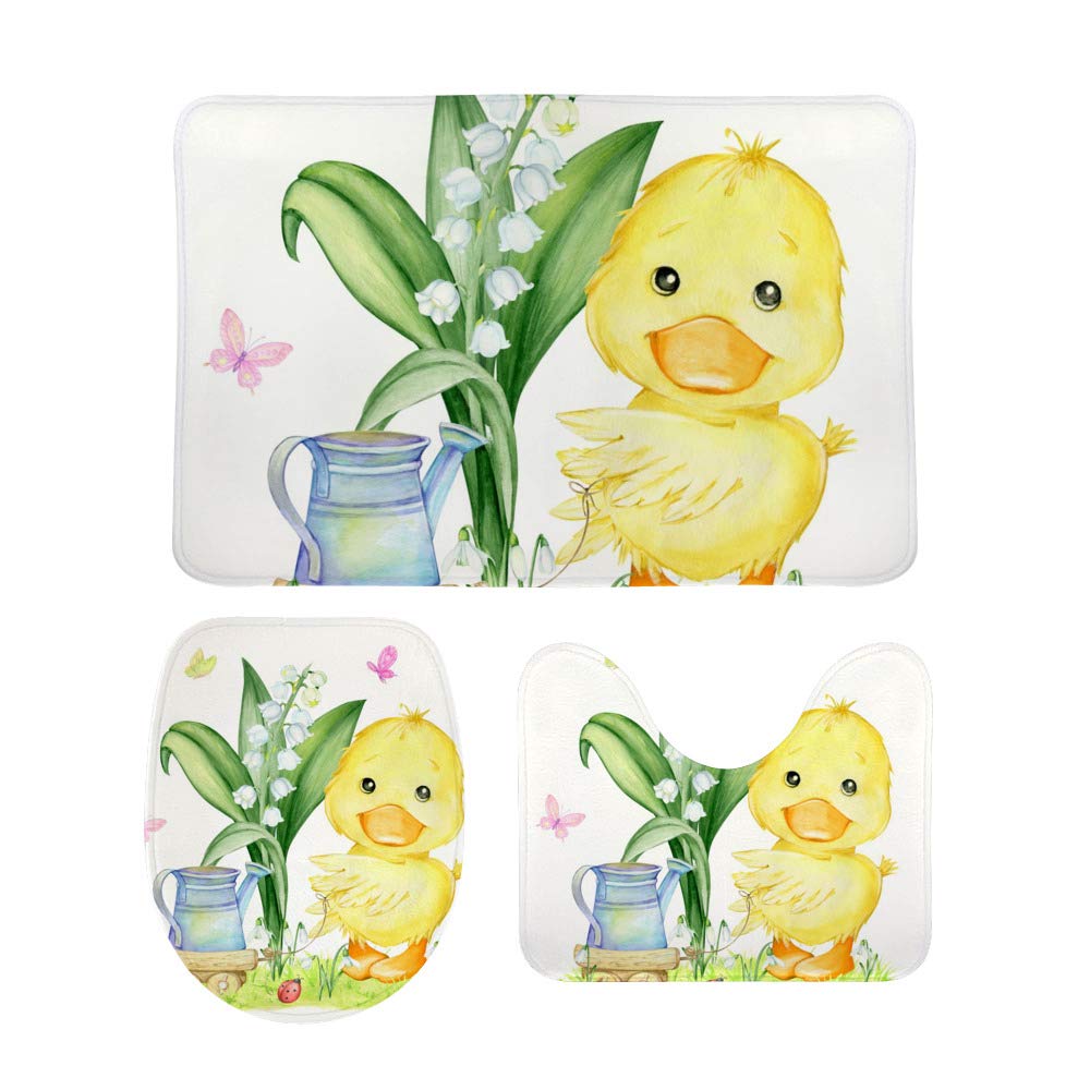 Tapis de bain en mousse polaire jaune pour réveiller votre déco