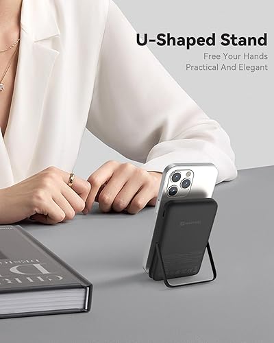 Miniatura 3 de Mayfeel Cargador portátil magnético, banco de energía inalámbrico ultra rápido de 15 W con certificación Qi2 con alimentación por cable de 30 W, una