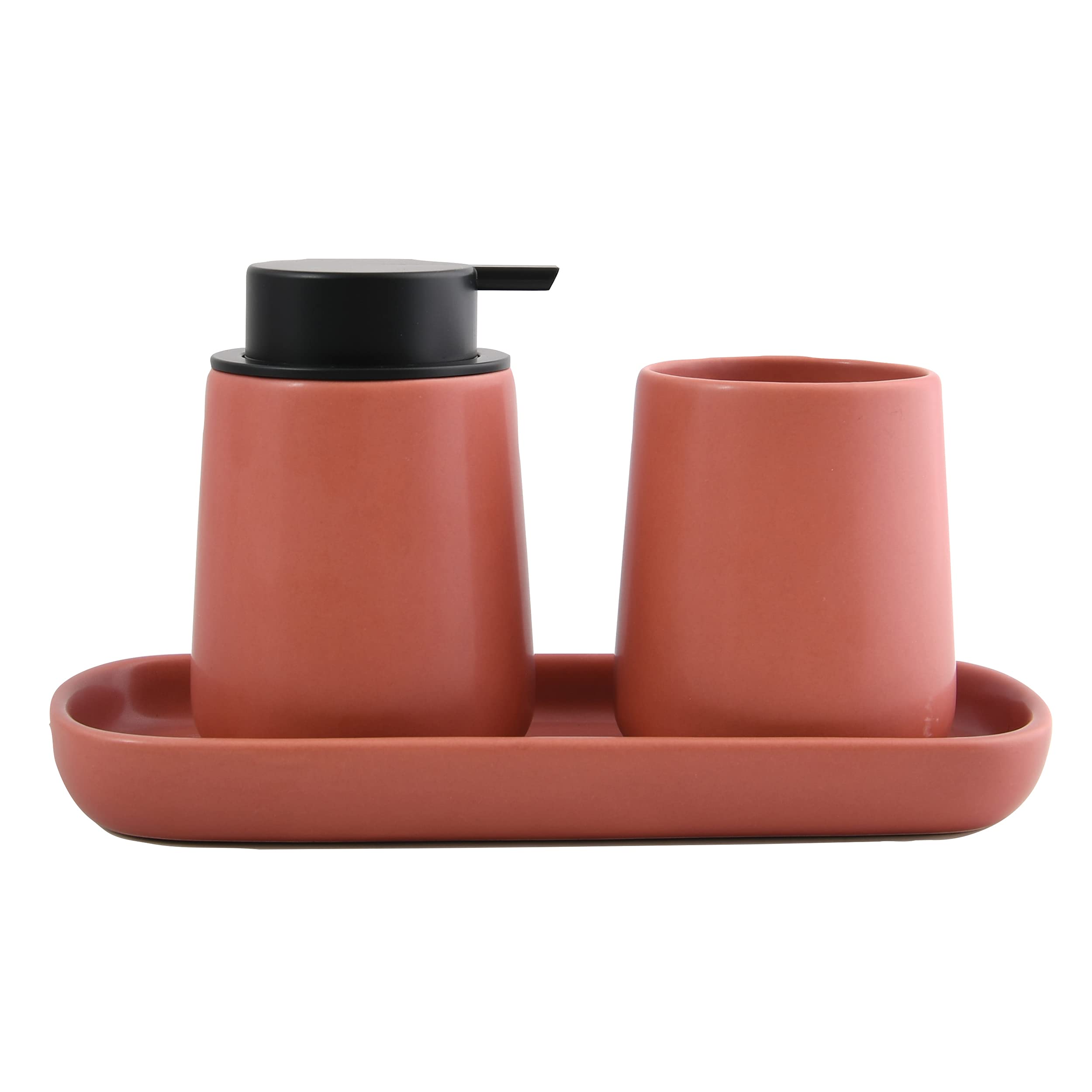 Portasapone in vetro riciclato CARMINA in terracotta Spirella | Leroy Merlin