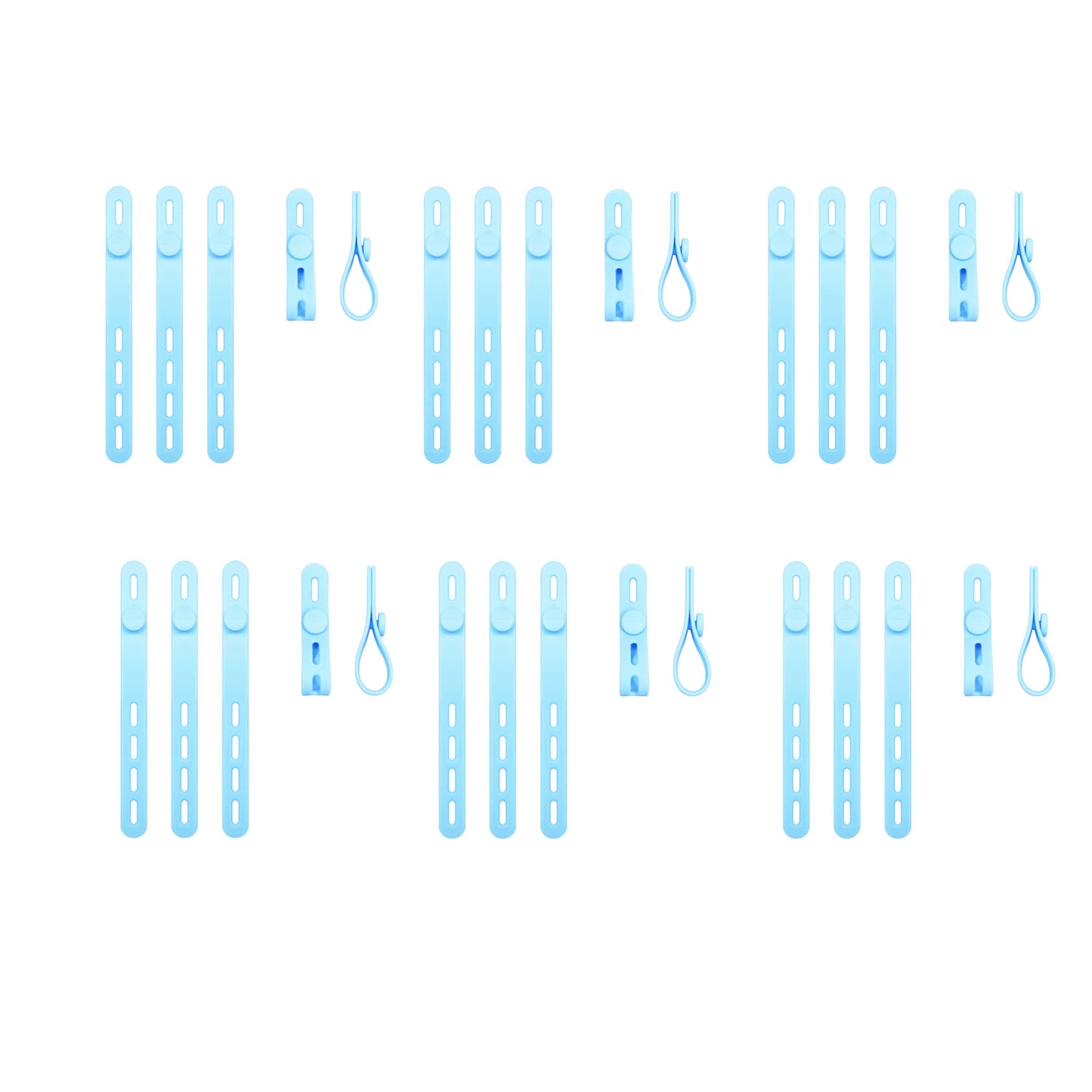 30Pcs Silicone Cable Ties for Home Cord Management Easy Elastic Cable Holders