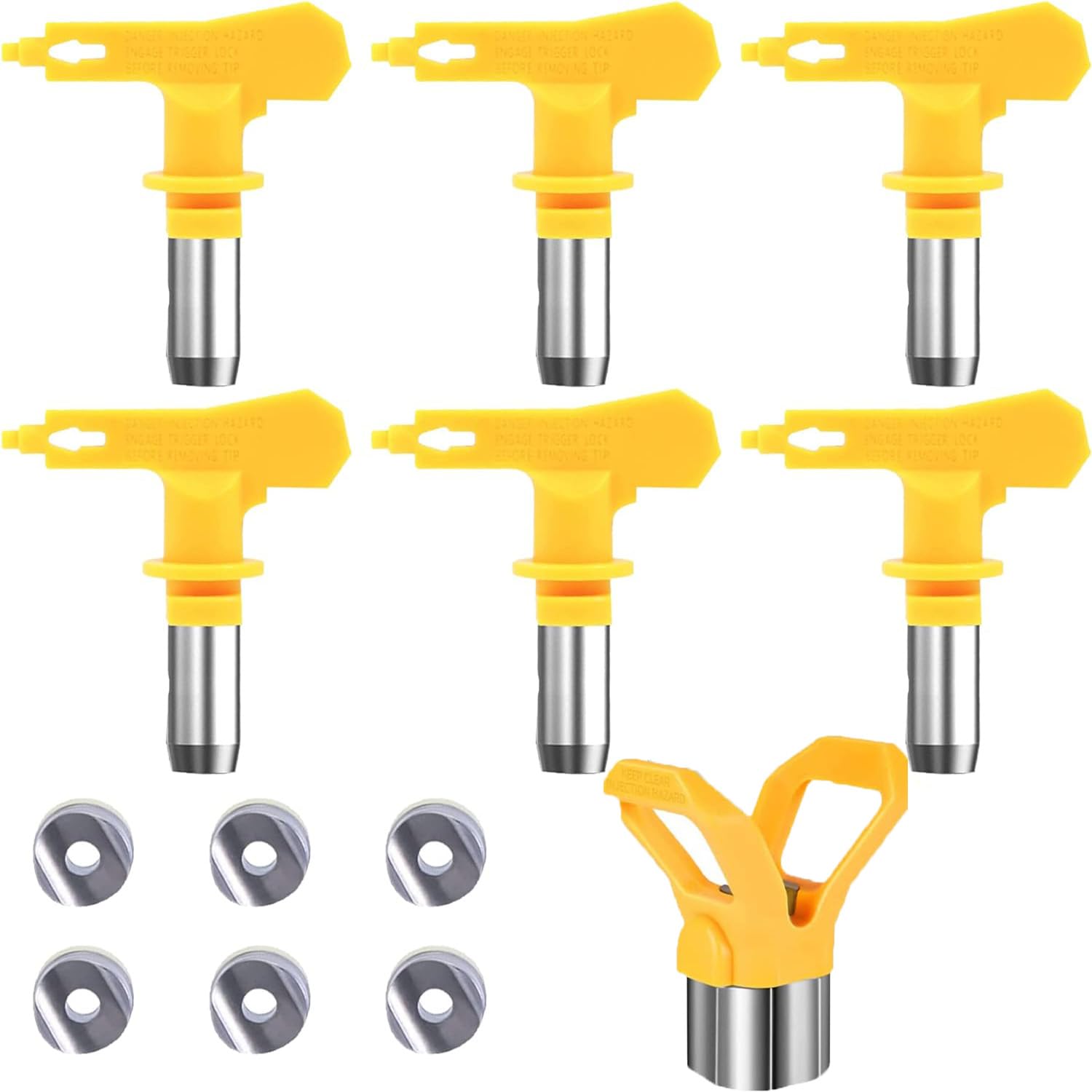 6 Piezas Boquilla Airless, Boquilla Pistola Pintura para pulverizador Pintura (Tipo 515,517,519,521,523,525)