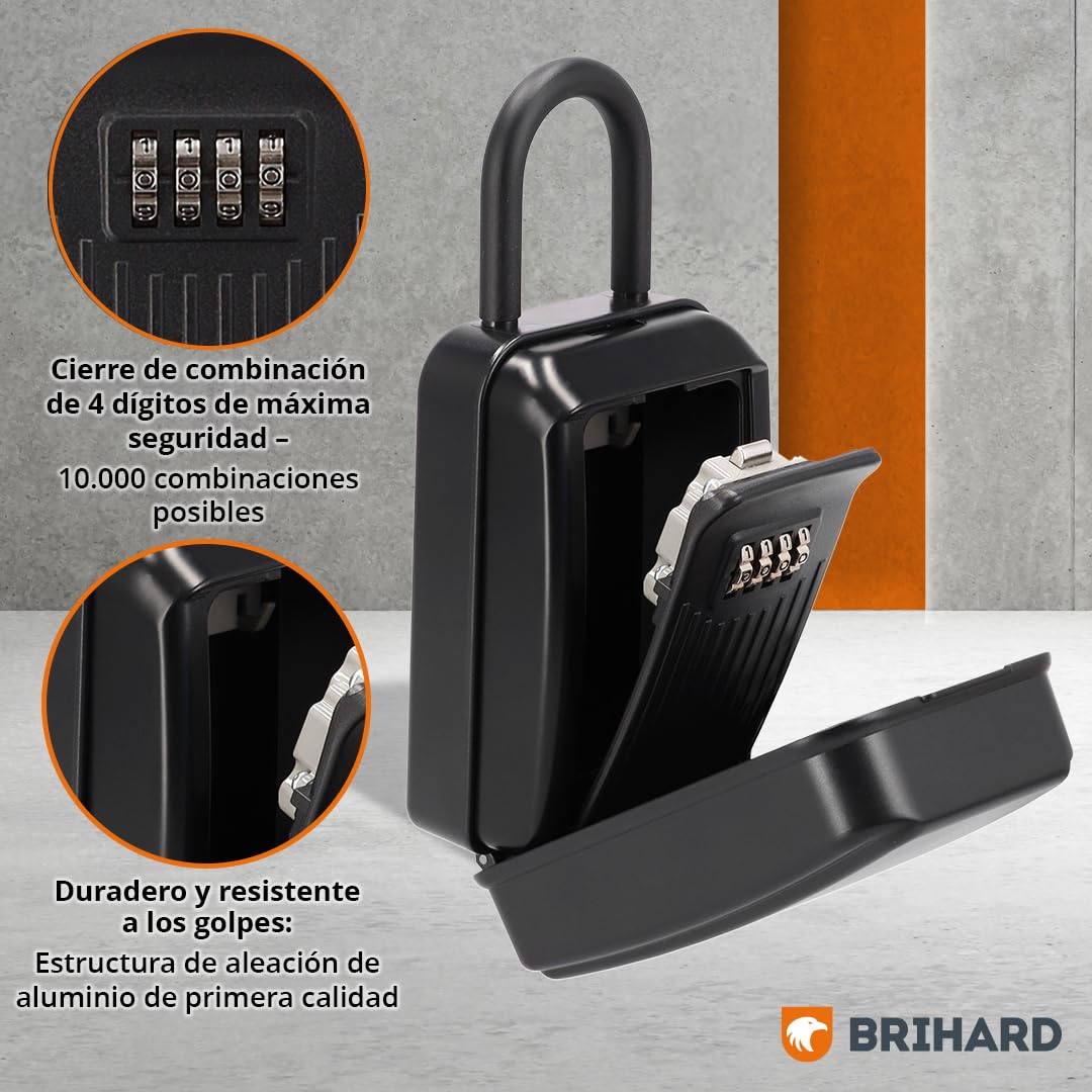 Caja Seguridad Llaves All Season Shackle XL, Portátil con Grillete Extraíble, de Exterior con Cubierta Impermeable, con Cierre de Combinación para Llaves de Casa y Coche, Tarjetas de Acceso