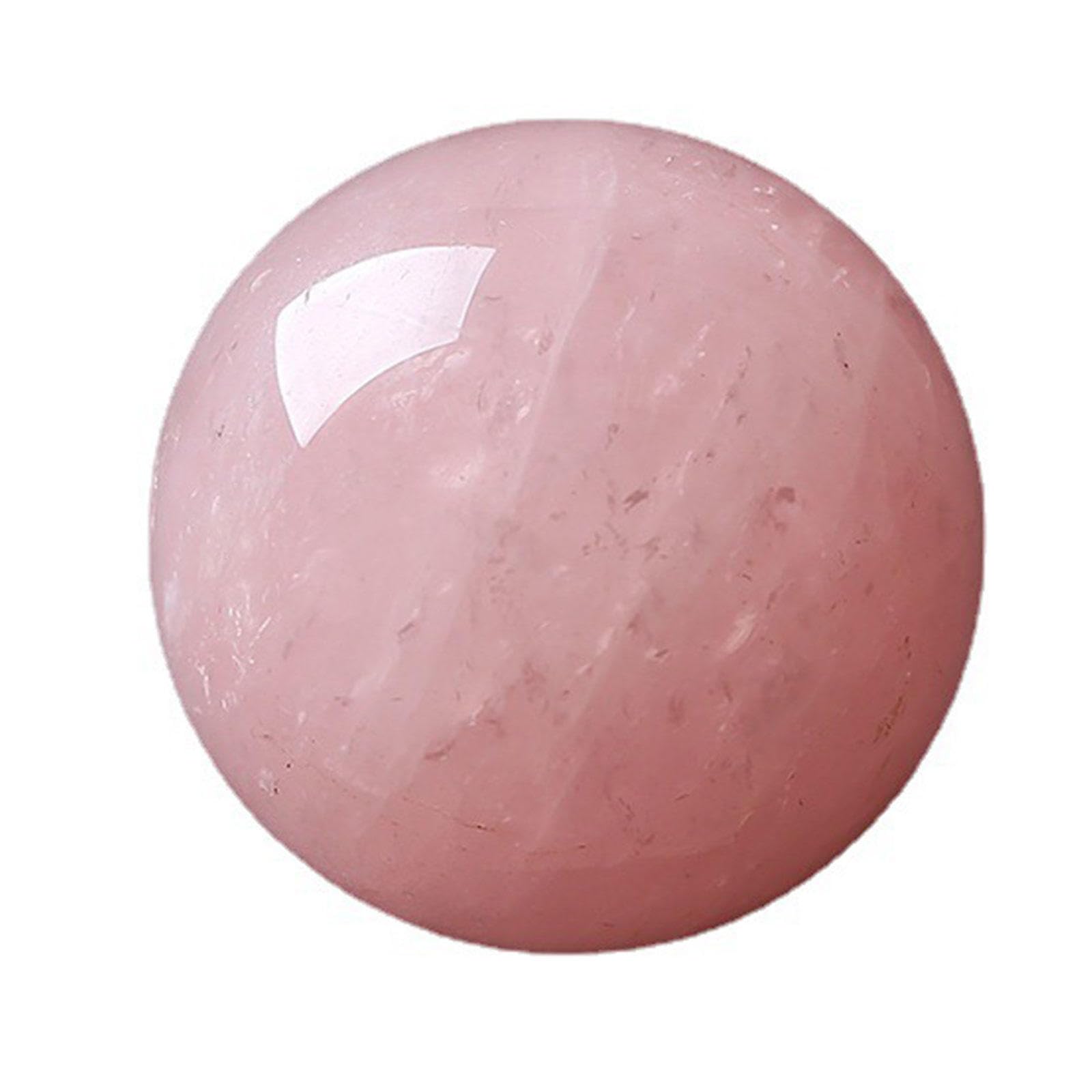 SHFTQXSLAT Rose Quartz Crystal Sphere Ball Stone Gemstone Sculpture Figurine for Home Decorative Divination or Feng Shui and Fortune,25-30mm