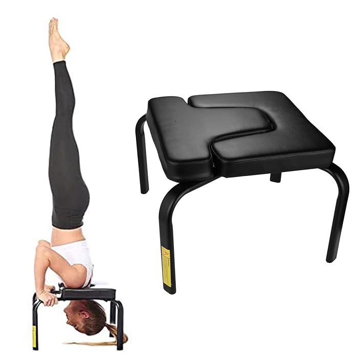 Buy FUNSAILLE Yoga Headstand Bench, Yoga Inversion Chair Feet Up Trainer for Practice Head Stand