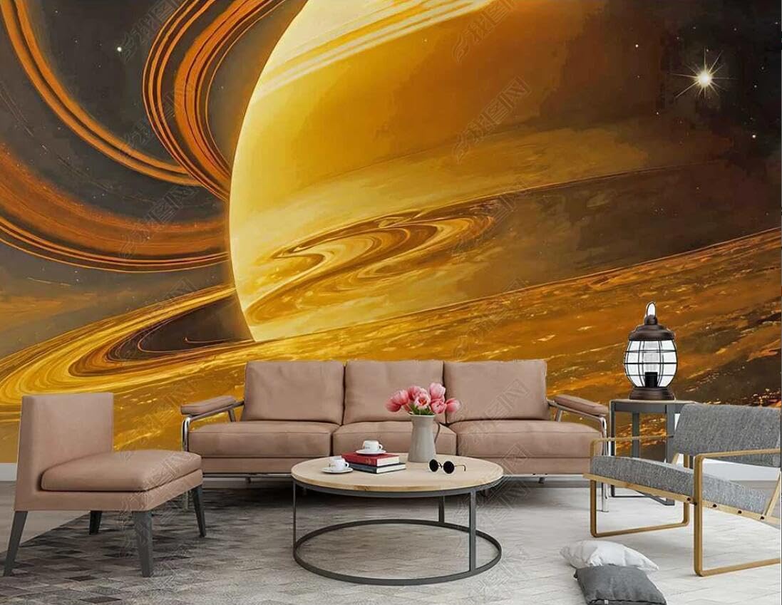 Amazon | 写真の壁紙-壁画 天の川土星リング テレビの背景