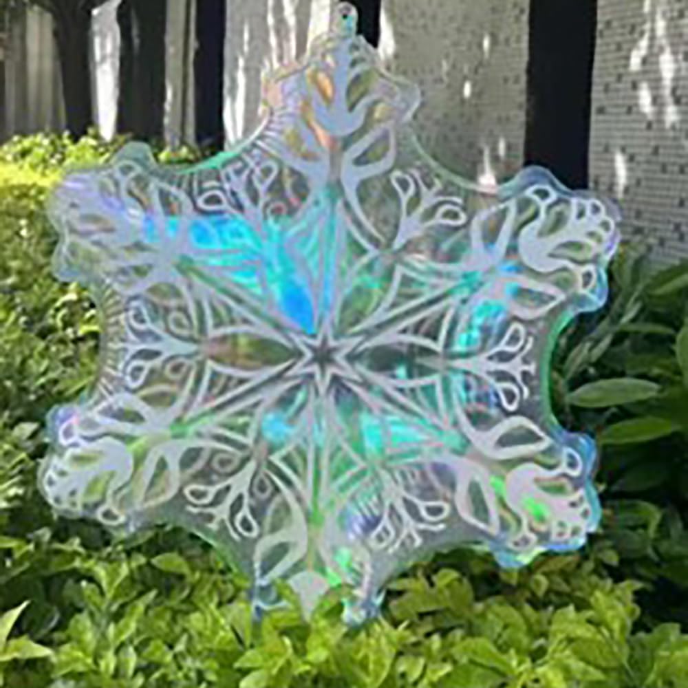 5 Pcs Snowflake Balloon Blue Iridescent Foil Balloons for Winter Christmas New Year Holiday Ice Snow Wonderland Themed Birthday Party Decorations - Image 7