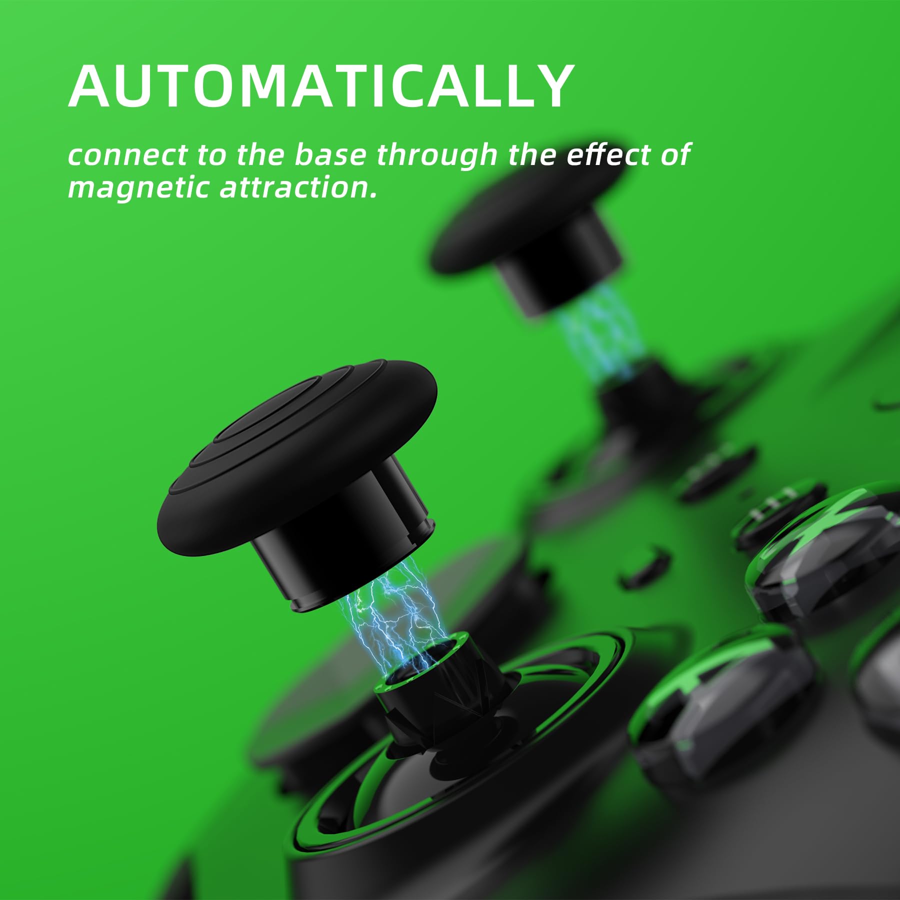 eXtremeRate 6 en 1 Joysticks Remplacement Métal pour Xbox One Elite Series 2/ Elite 2 Core Manette (Modèle 1797) - Noir