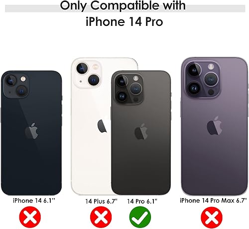 Miniatura 2 de LOHASIC Funda de cuero para iPhone 14 Pro compatible con Magsafe, funda de poliuretano delgada de lujo, agarre suave, a prueba de golpes, protección