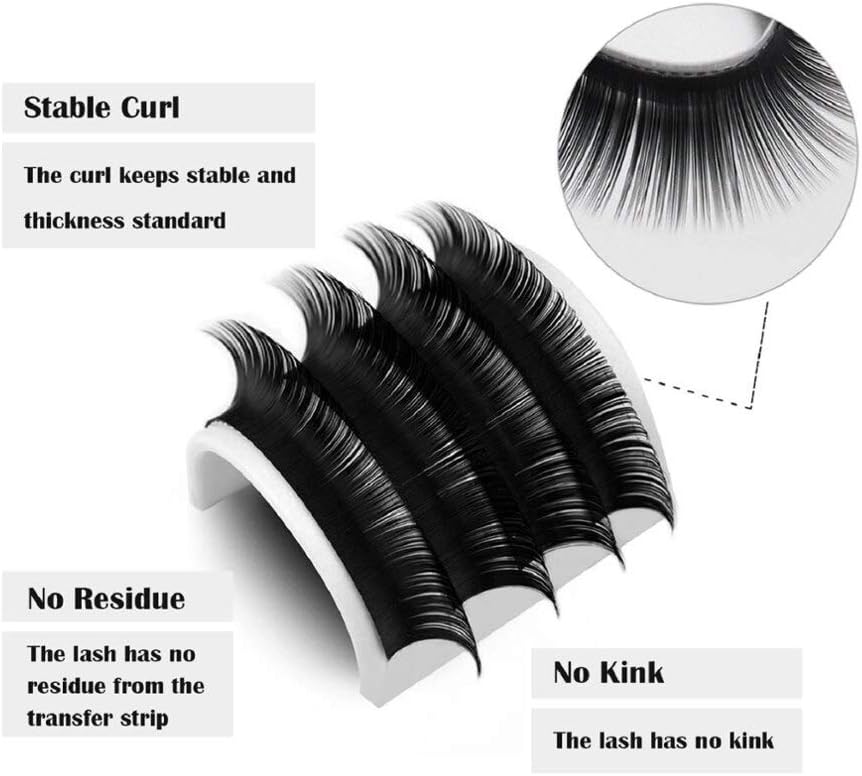 Eyelash Extension Supplies Lashes Individual Light Soft Natural Single Matte Black False