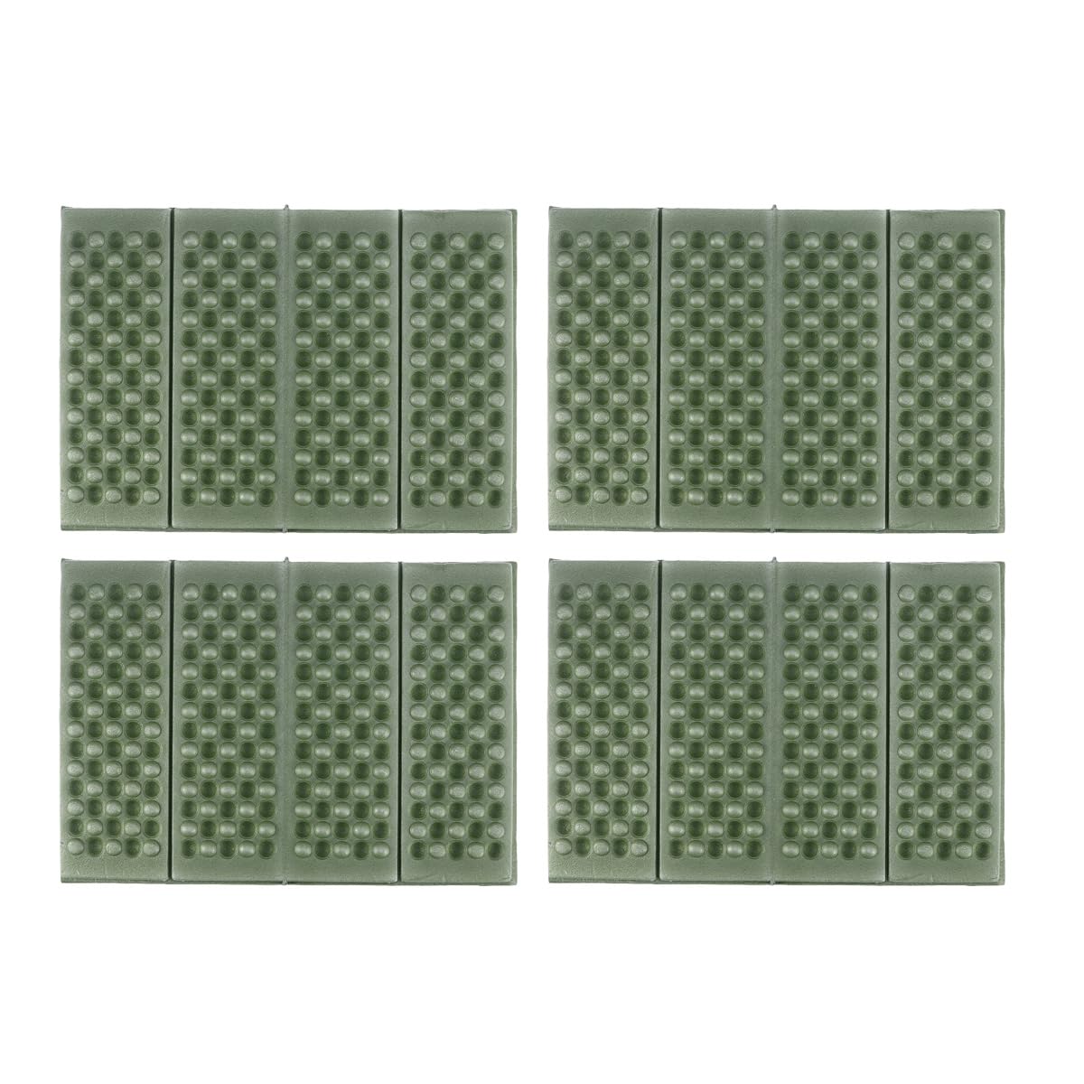 Sosoport 4PCS Waterproof Folding Xpe Pads Mat for Camping and Picnics Heat and Cold Resistant Cushion with Storage Bag Ideal for Outdoor Activities (Green)