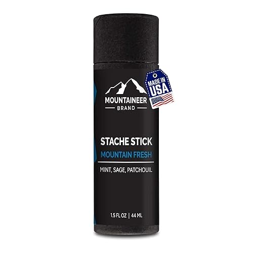 Vista 8 de Mountaineer Brand Stache Stick Aroma a bourbon ahumado Hecho con ingredientes naturales West Virginia Sujeción firme y duradera Cera