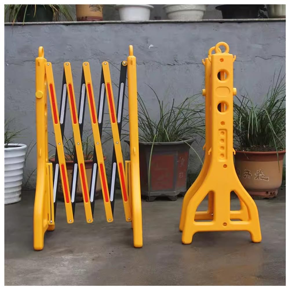 Durable Expandable Safety Barricade - Retractable Outdoor Fence for Crowd Control Effective Traffic Management & Driveway Roadblock Ideal for Events & Construction Sites