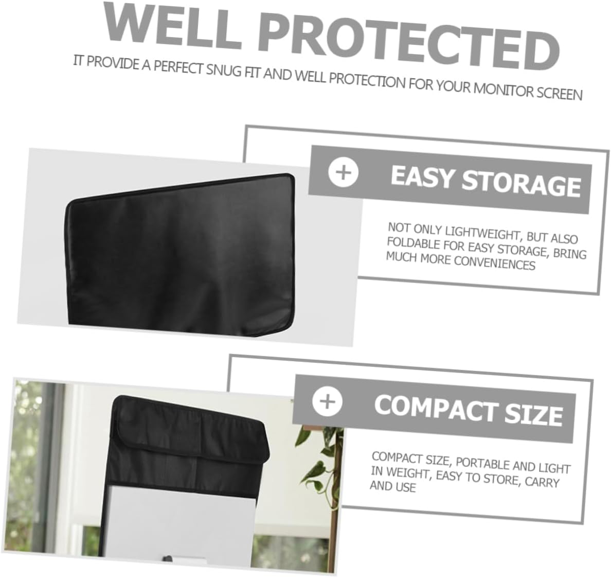 DOITOOL Screen Protector Monitor Sleeve Computer Screen Cover Pink Full Protection Dust Cover