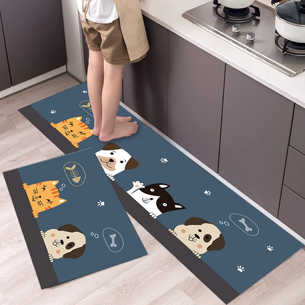 Lot De 2 Tapis De Cuisine Antidérapants Lavables En Machine, Tapis De Cuisine Antiderapants Lavables En Machine Tapis De Bain Paillasson Tapis De Sol De Cuisine 90771885