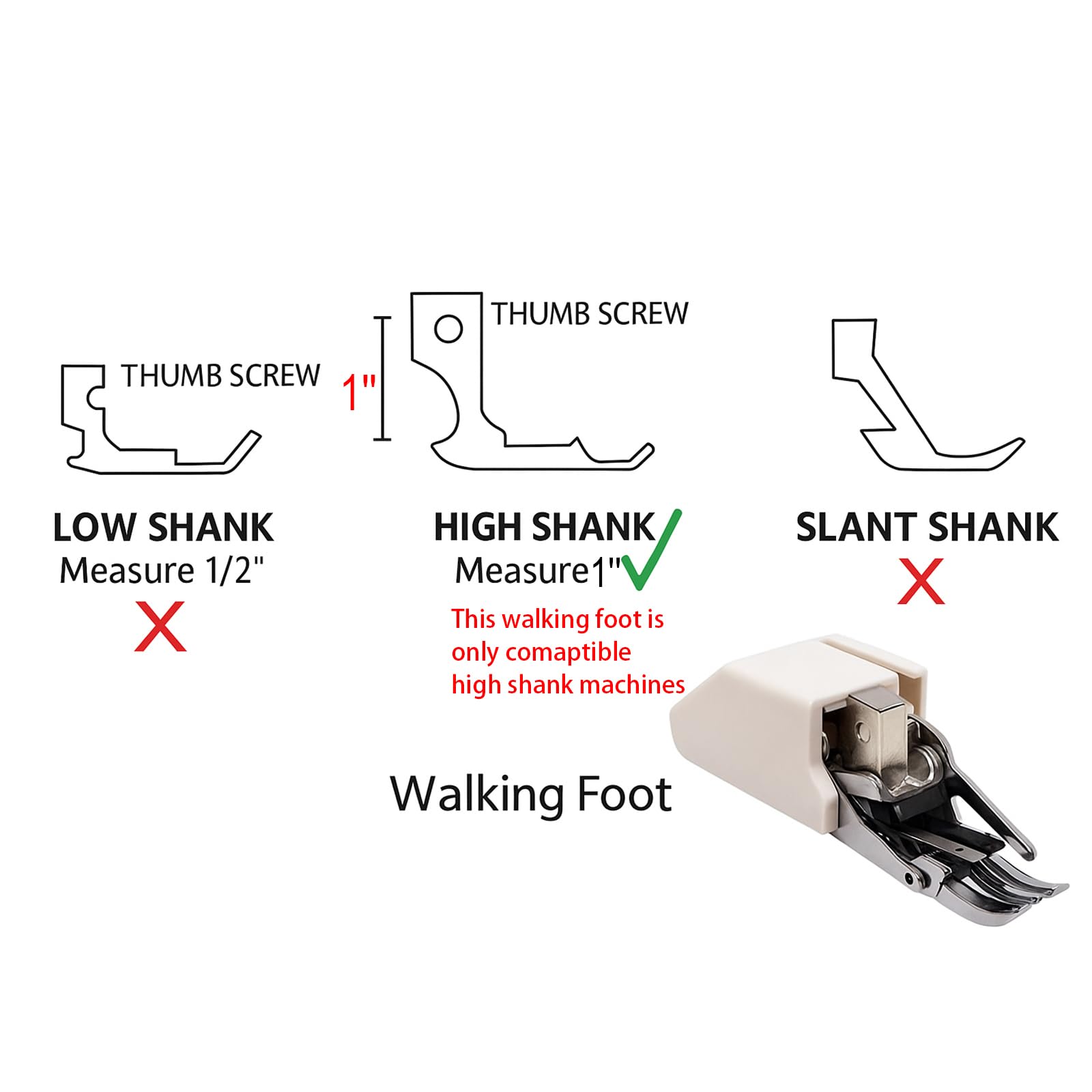 Amazon.com: ckpsms Brand- High Shank Walking Foot Compatible