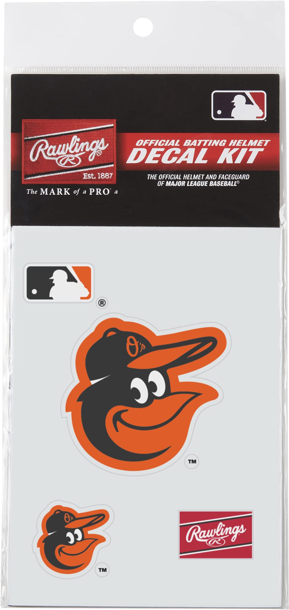 Rawlings MLB Authentic Baseball Helmet Decal Kit, (All Team Options)
