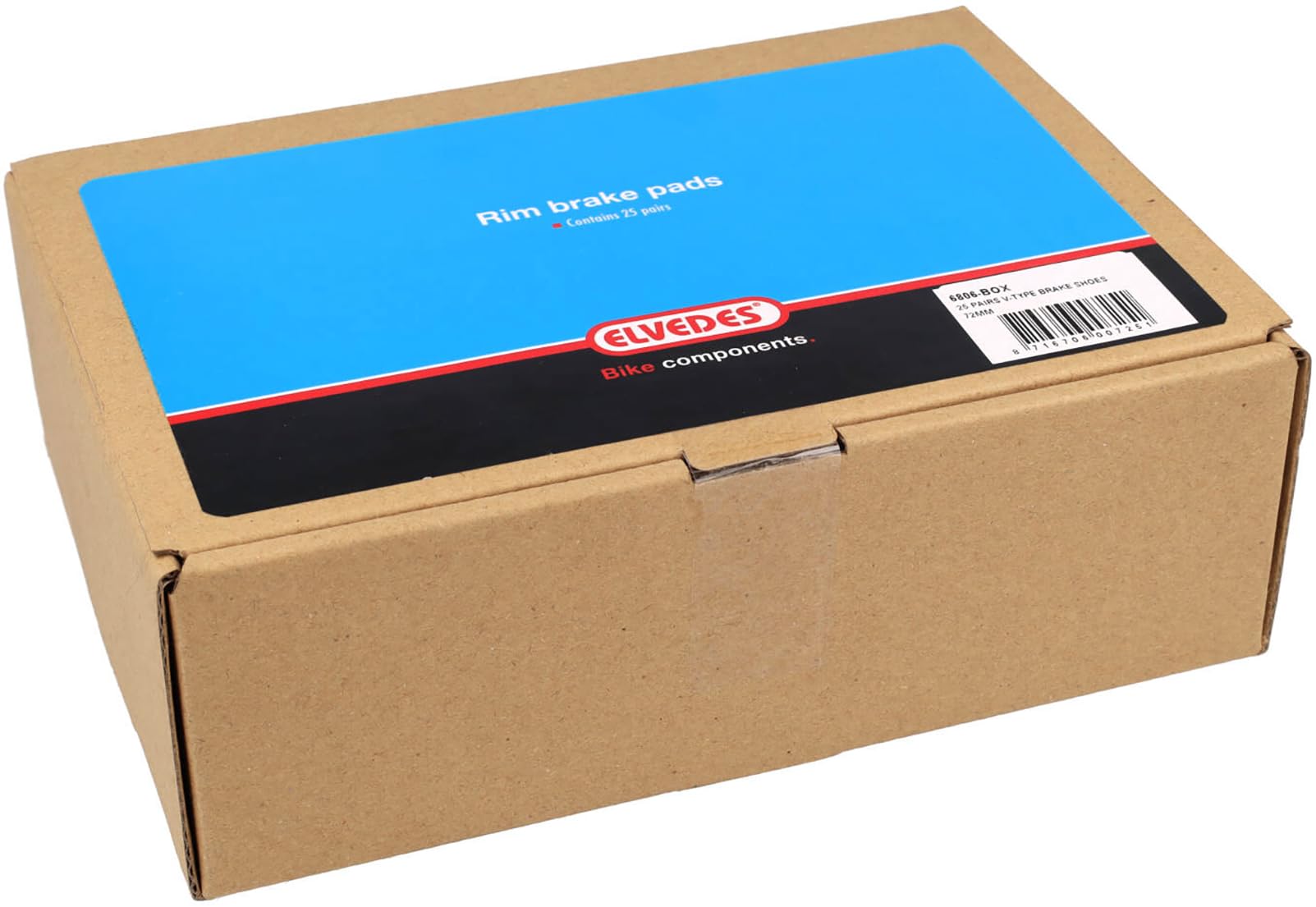 Elvedes Brake Shoes V-Type 25 Pairs 72 mm 25 Pair In Volume Box - Multicoloured