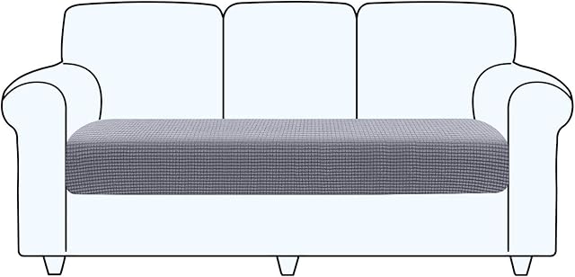 TAOCOCO Sofa Seat Covers, 1 Piece Sofa Cushion Cover Protection, Soft And Skin-Friendly Stretch replacement sofa seat cushions(Light Grey, 3 Seater)