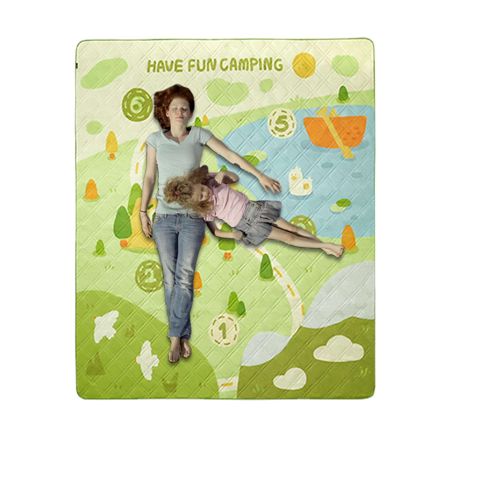 Coperta da Picnic Tappetino Pieghevole Imbottito per Tutte le Stagioni | Coperta con Motivo a Scacchi per Picnic per Festival Musicali, Campeggio, Spiaggia e Pranzo all'Aperto