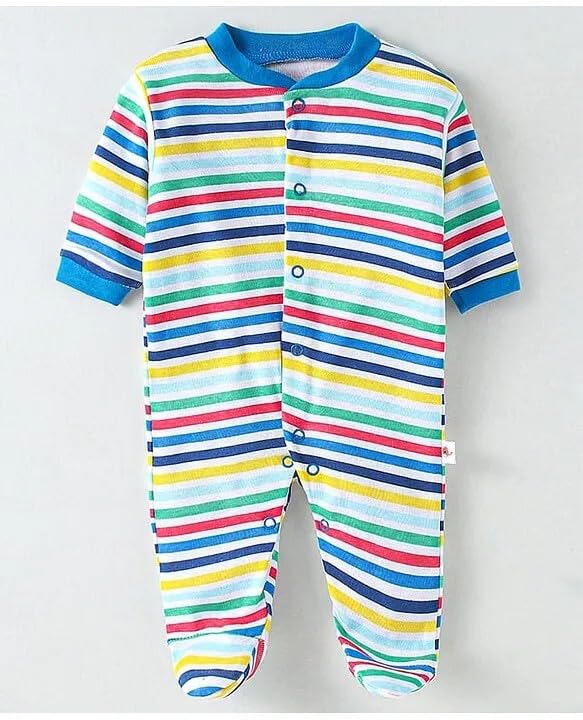 Image of New Born Baby 100% Cotton Rompers for Sleepsuits Jumpsuit Night Suits for Baby Boys & Girls |Onesies| Infant Clothes Pack of 3