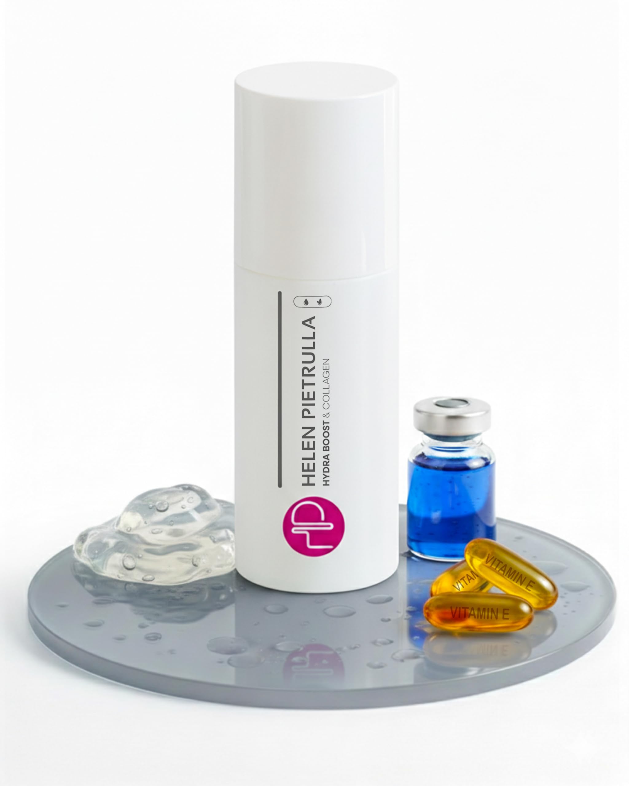 Helen Pietrulla Hydra Boost & Collagen 100 ml Feuchtigkeitscreme | Beruhigend, straffend, feuchtigkeitsspendend und Anti-Aging Pflege mit Kollagen, Kamille & Vitamin E für glatte Hautbarriere.