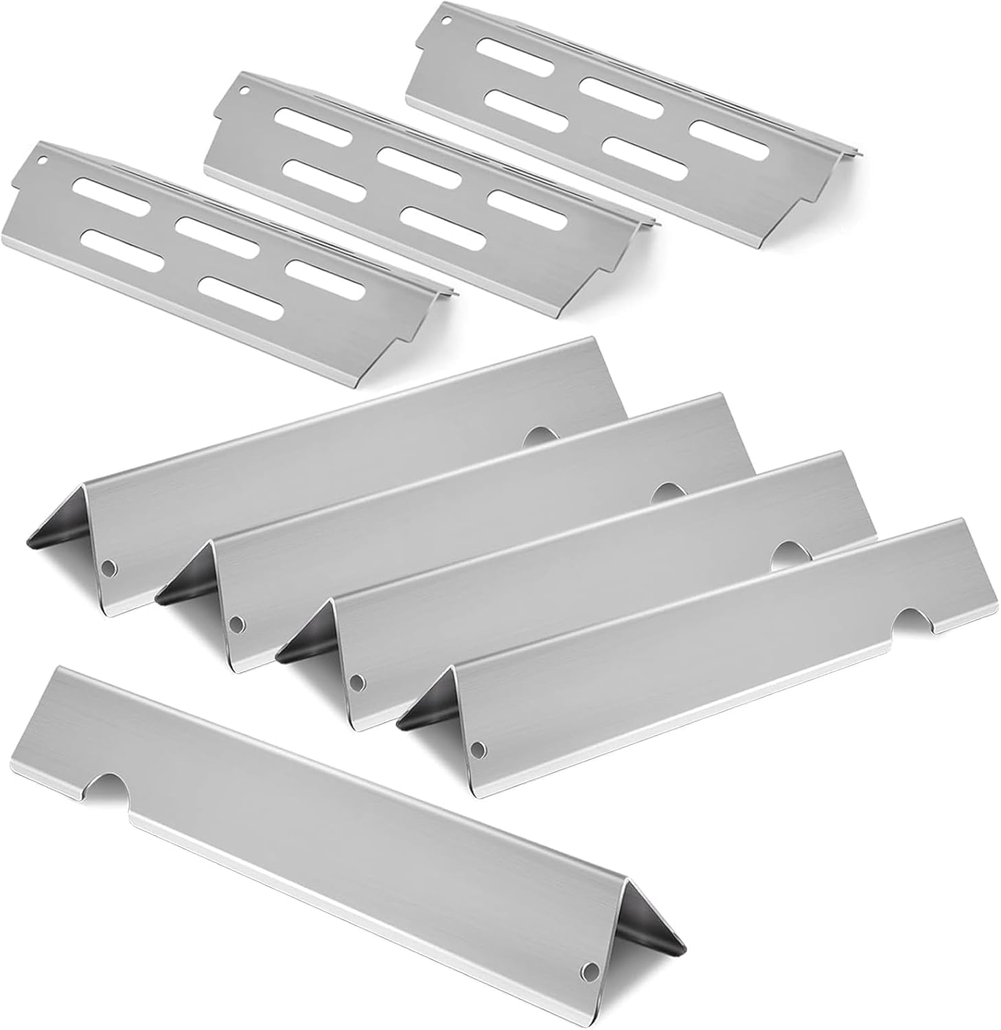 Tiecrftr Flavorizer Bars and Heat Deflectors Replacement for Weber Genesis II