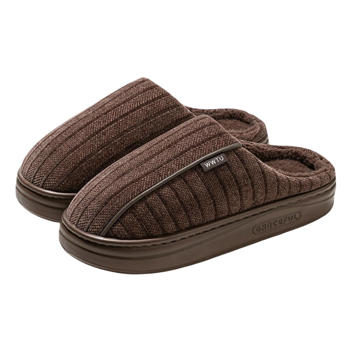 Damskie kapcie Plus Size Cotton For Men, antypoślizgowe, odporne na zużycie i ciepłe, wewnętrzne, domowe Furry