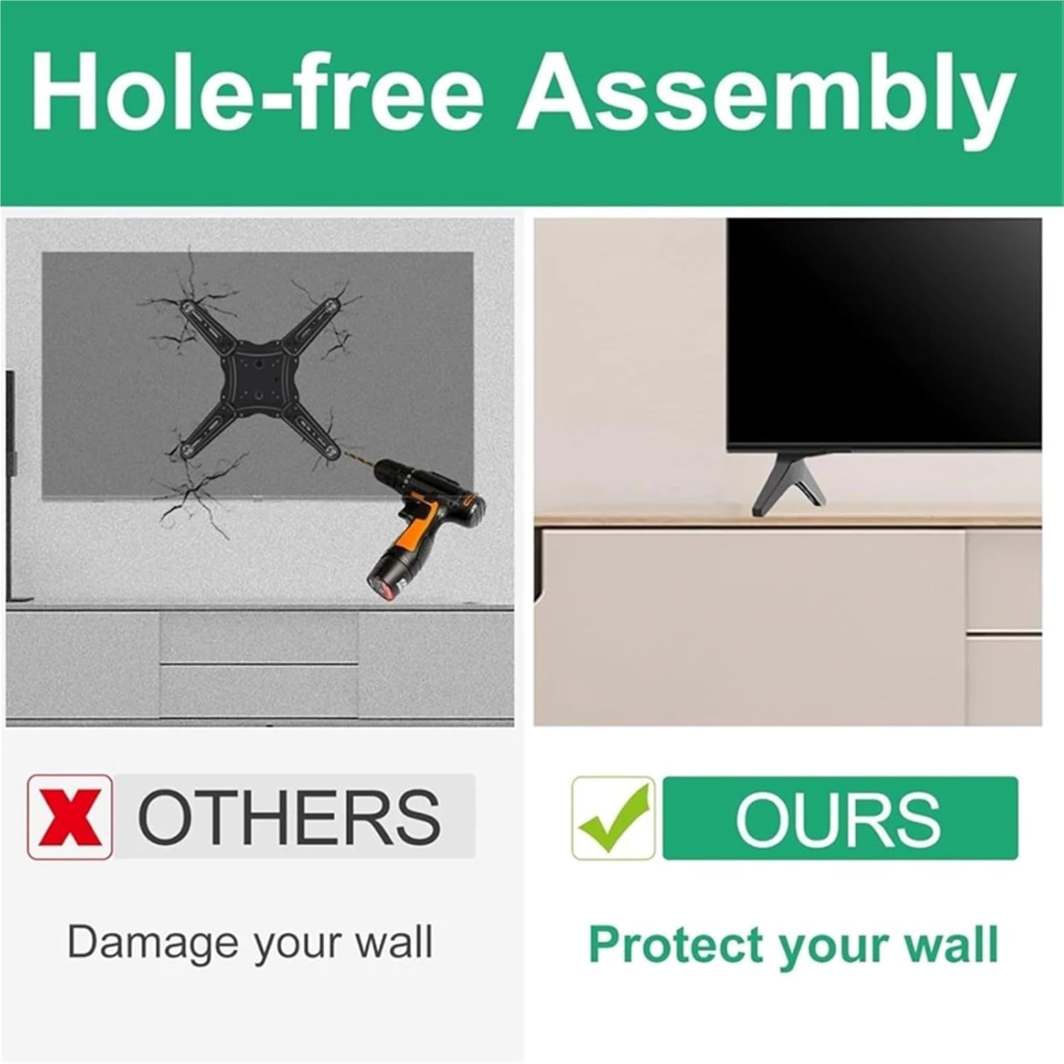 TV Mount Stand TV Stand for TV Replacement Stand for 60 65 Inch TV TV Stand Base with Screws for Plasma/Curved TV