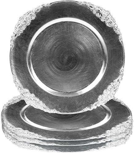 Koyal Wholesale Placa de carga vintage, color blanco (paquete de 4)