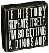 Primitives by Kathy Box Sign, 6 by 6-Inch, Dinosaur