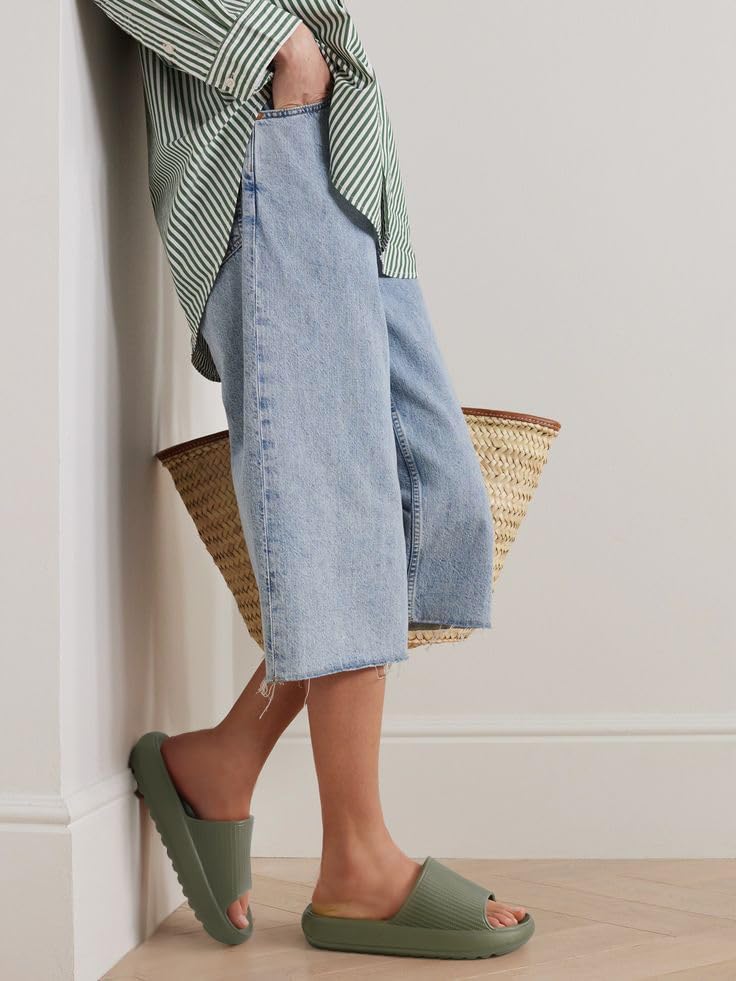 Comwarm Cloud Slide Sandals for Women Men Ultra Comfort Recovery Pillow Slippers Soft Summer Beach Shoes with Low Arch Support - Image 3