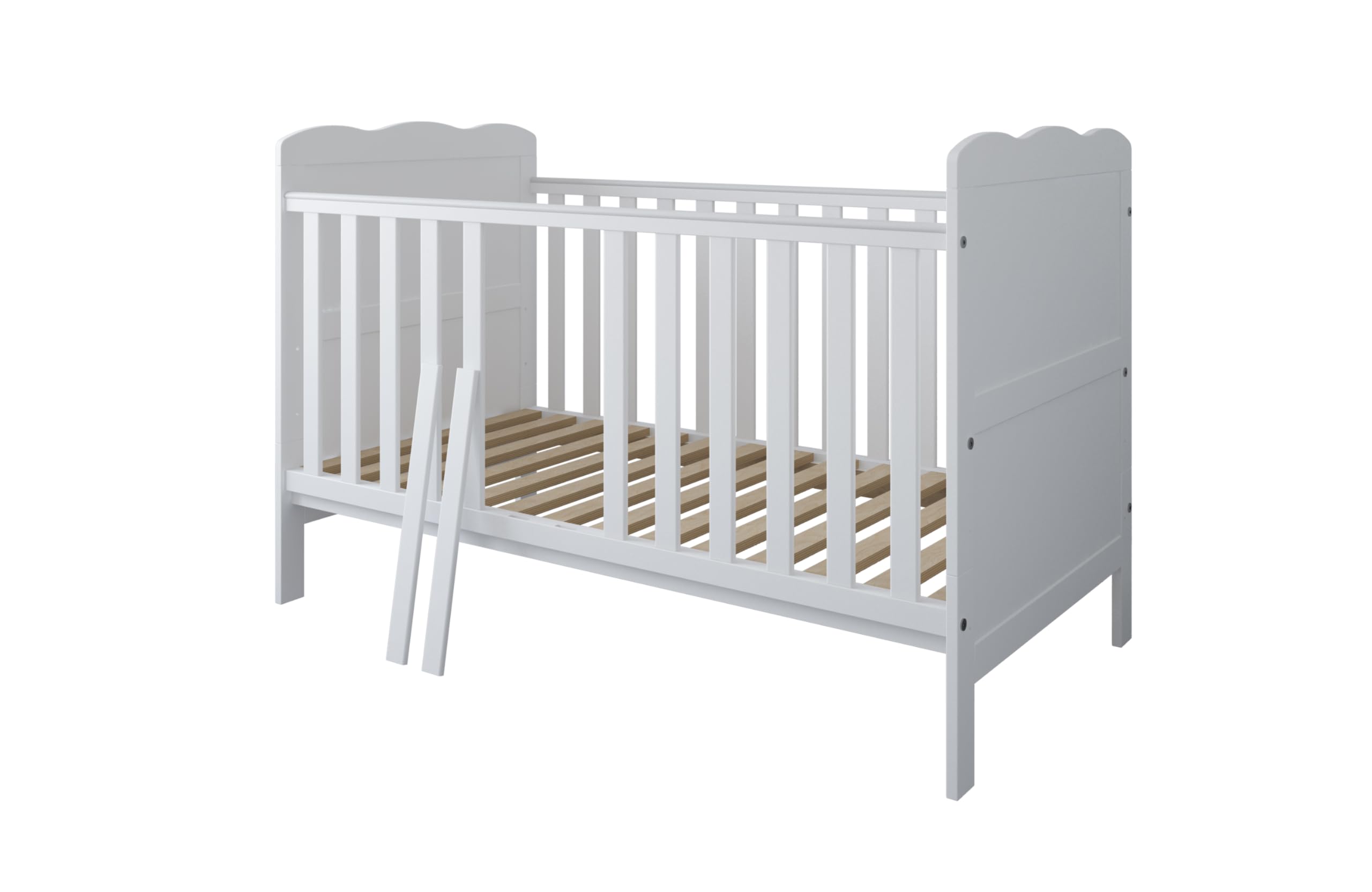 zee Cuna Bebé Blanca 140x70 Isabel 2 en 1 Convertible Junior