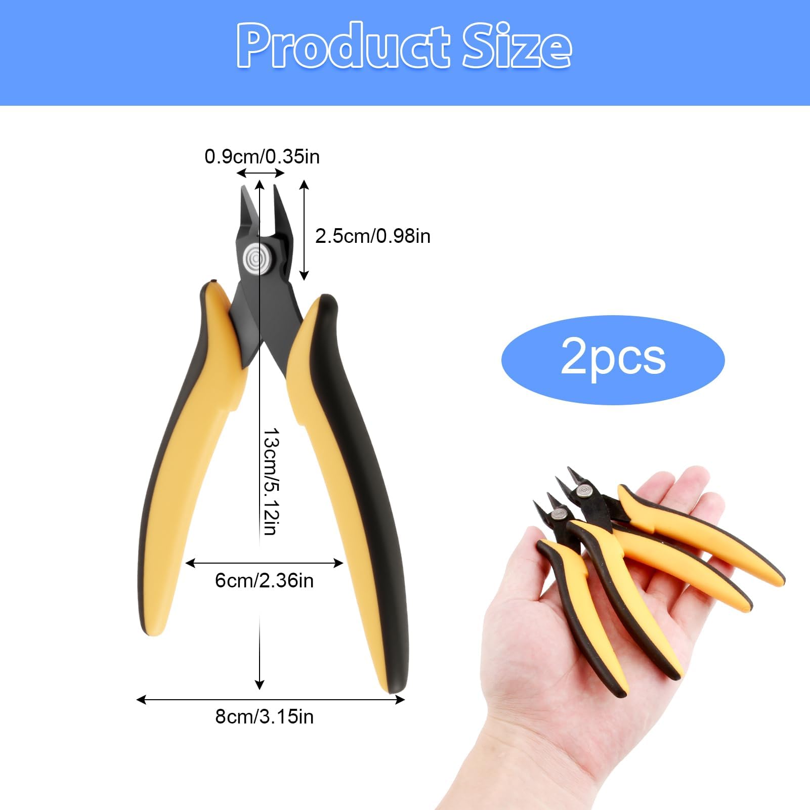 2PCS Wire Cutters Electrical with Non-Slip Soft Grip - Image 2