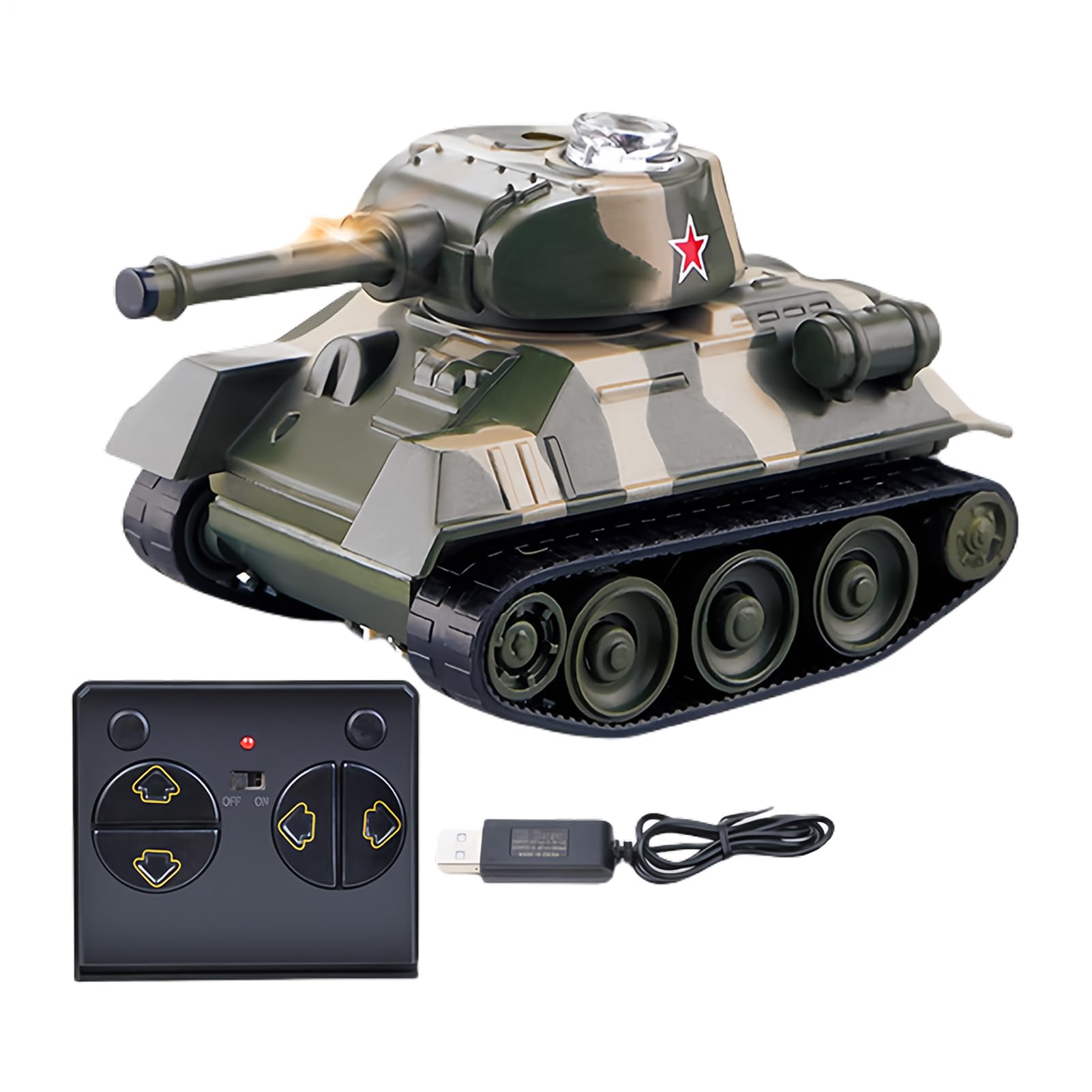 RC Tank - Toddler Tank Toys, mini jouet de véhicule interactif pour les activités d'apprentissage des tiges garçons Boys Chambre salon offre une performance de télécommande sans fil cohérente et régu