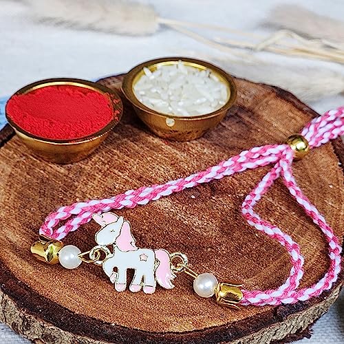 Image of Rakhi for Brother: Rakhis for Kids : Boys Rakhee with Free Roli Chawal & Gift Card: Raksha Bandhan Gifts for Brother : kids Rakhis