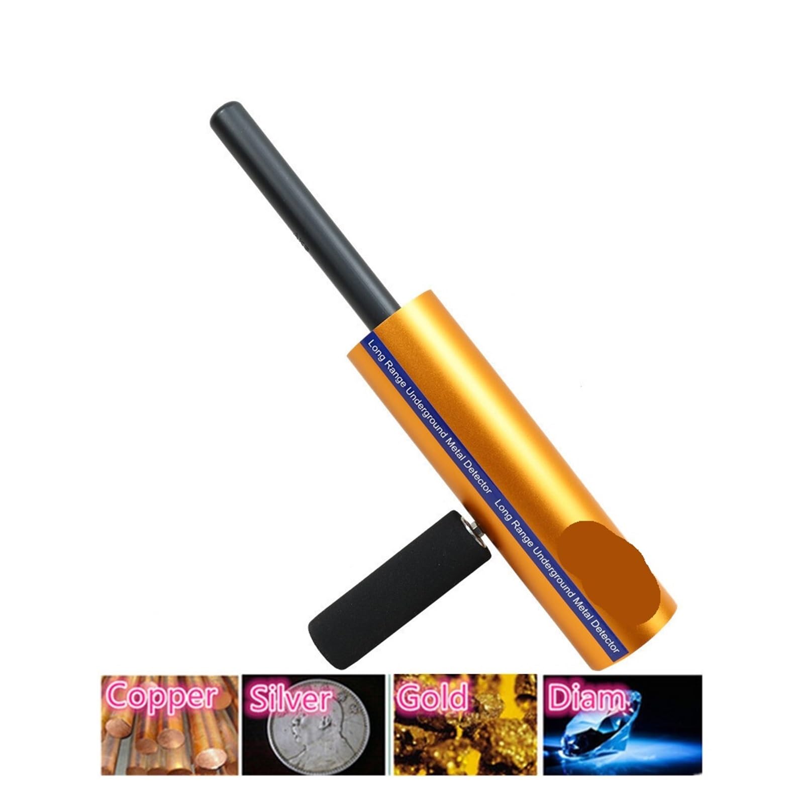 Détecteur de Métaux, Détecteur de métaux Longue portée, détecteur trésors Portable Haute précision for l'or, l'argent et Le cuivre