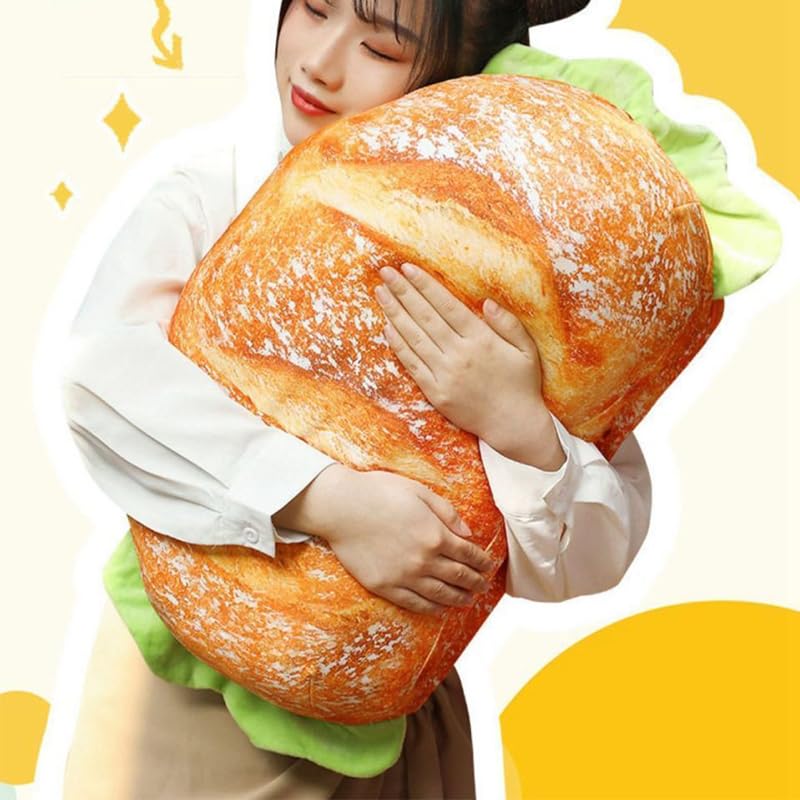 Almohada de hamburguesa de 55 cm y 15.9 oz de felpa suave para descanso y soporte
