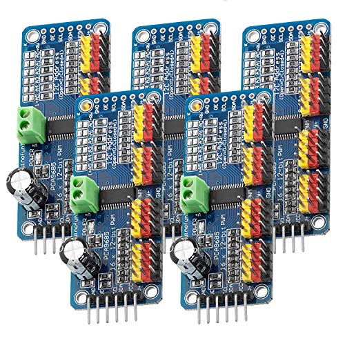 AZDelivery PCA9685 16 Canales 12 bit PWM Controlador Servo Compatible con Arduino y Raspberry Pi con E-Book Incluido!