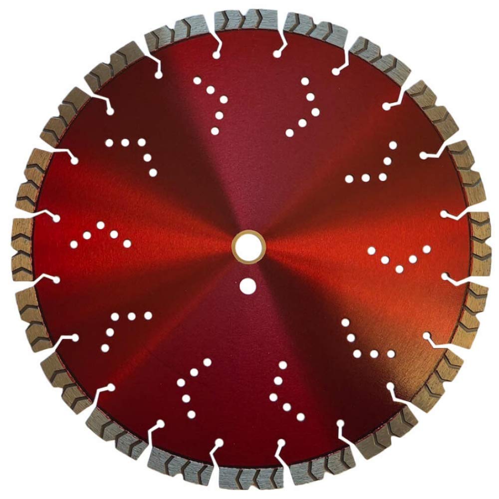 20" Aggressive Diamond Saw Blades for Concrete and Stone for Handheld and Block Saws, 7-5/8" Cutting Depth, 1" Arbor